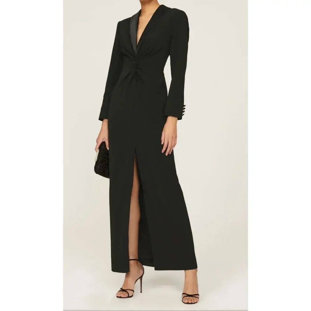 Lauren Ralph Lauren Black Zeenai Blazer Gown 12